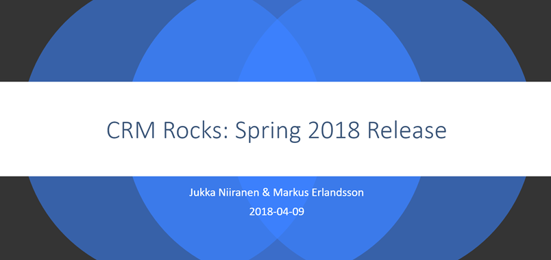 Discussing Spring 2018 Highlights at CRM Rocks