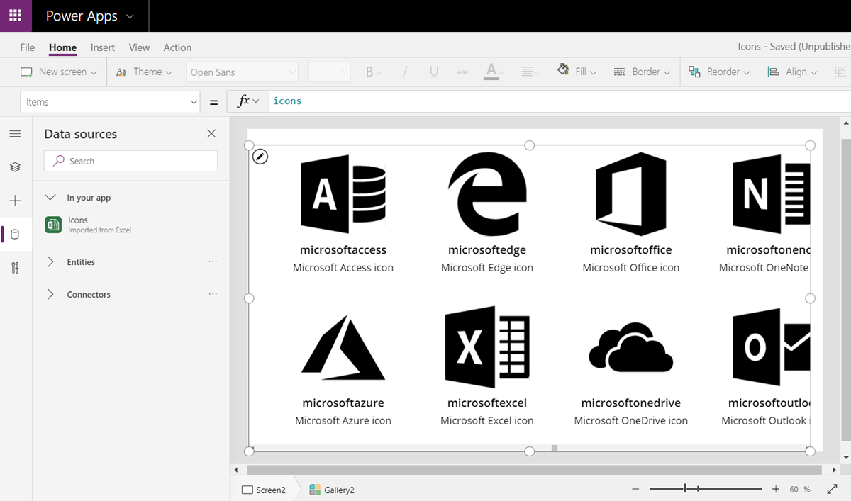 Using SVG icons in Power Apps Canvas apps
