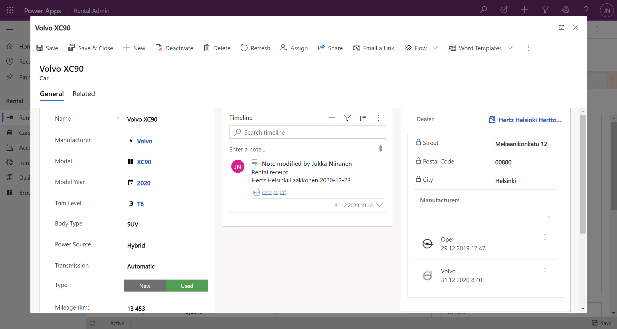 Relational data on Model-driven forms, part 1: Main Form Dialog