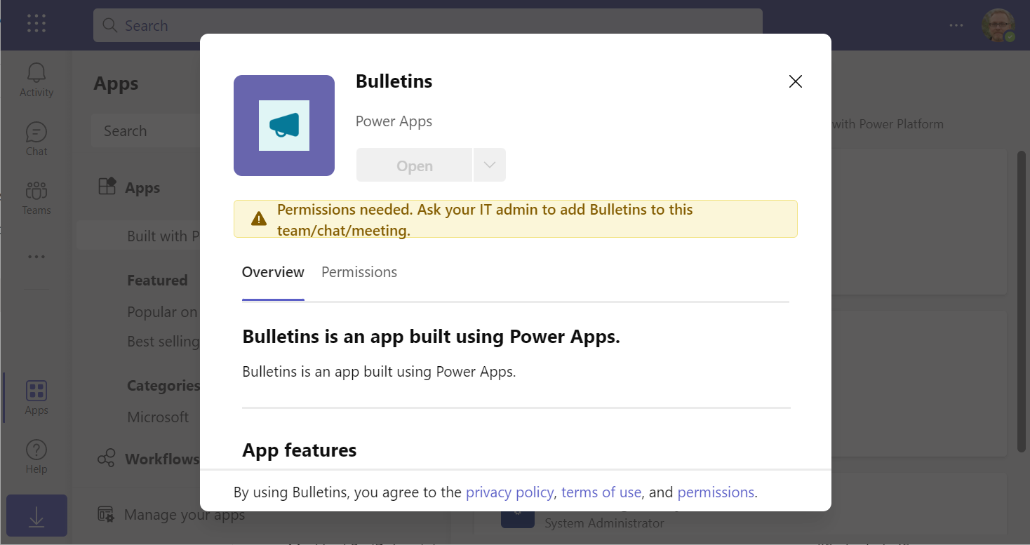 Sharing Dataverse for Teams apps outside the team